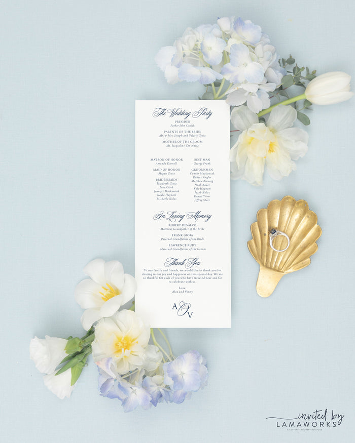 Alexandra | Wedding Program