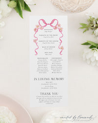 Audrey | Wedding Program