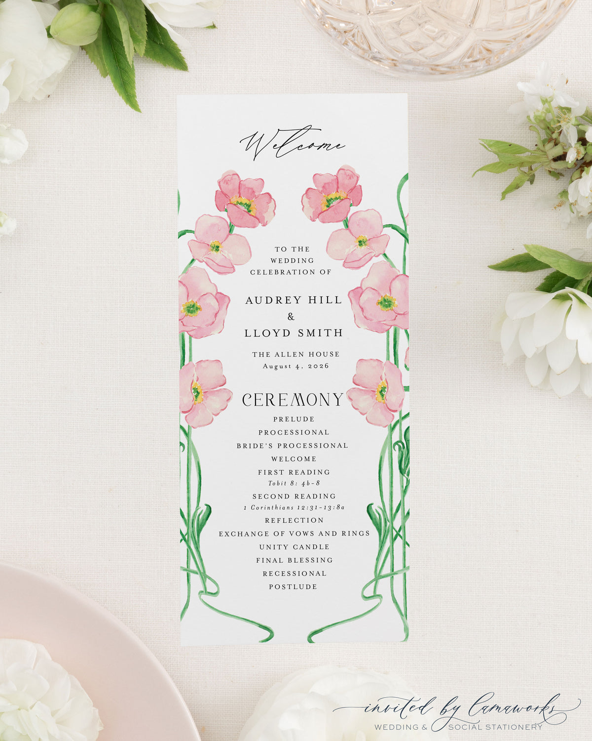 Audrey | Wedding Program