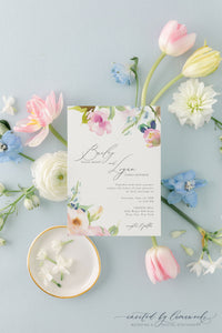 Ophelia Wedding Invitation - Design 2