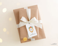 Red Bow Crest Gift Tag