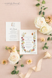 Elegant Wildflower Wedding Invitation | Catherine