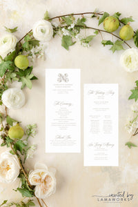 Charlotte | Wedding Program