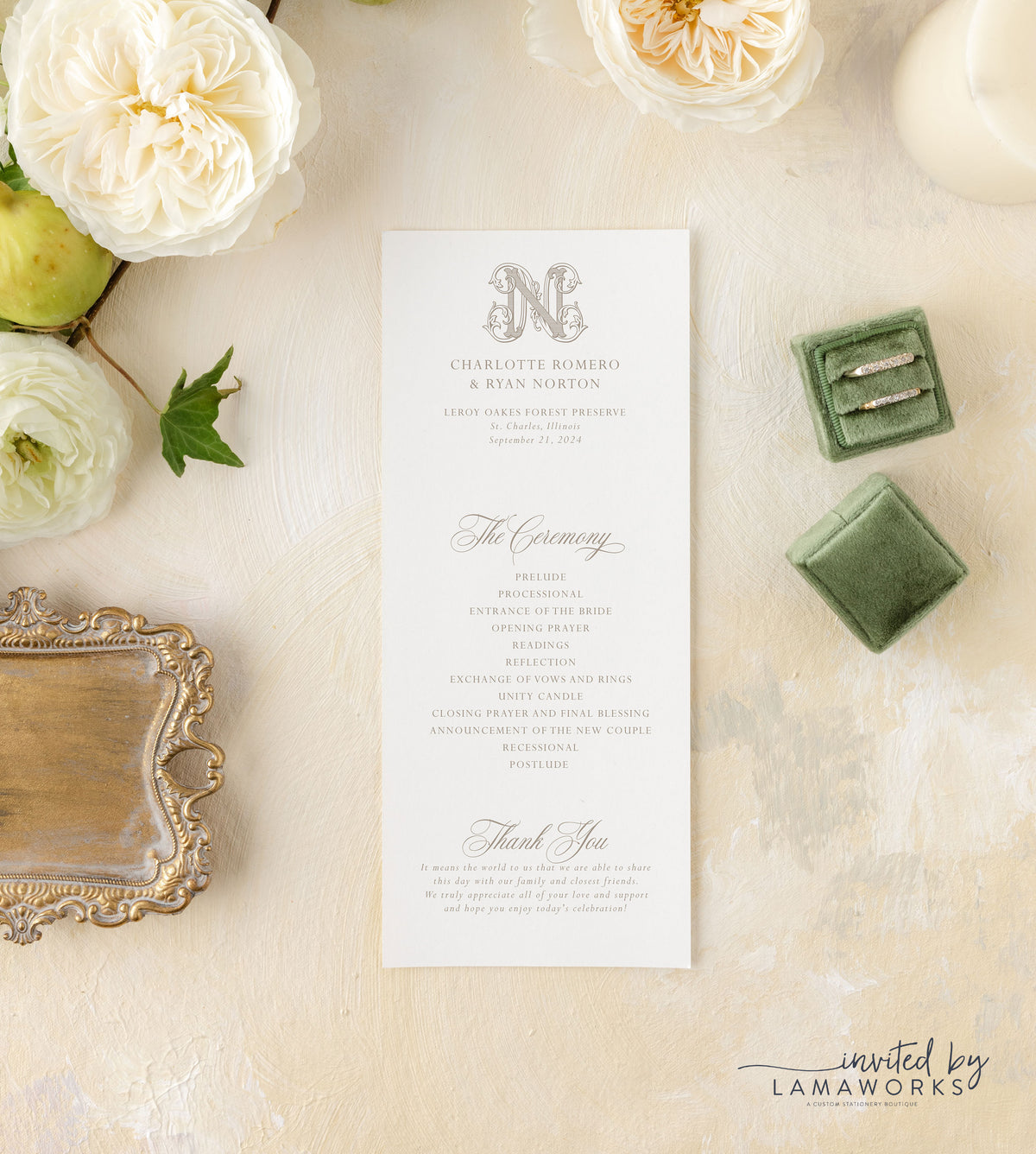 Charlotte | Wedding Program