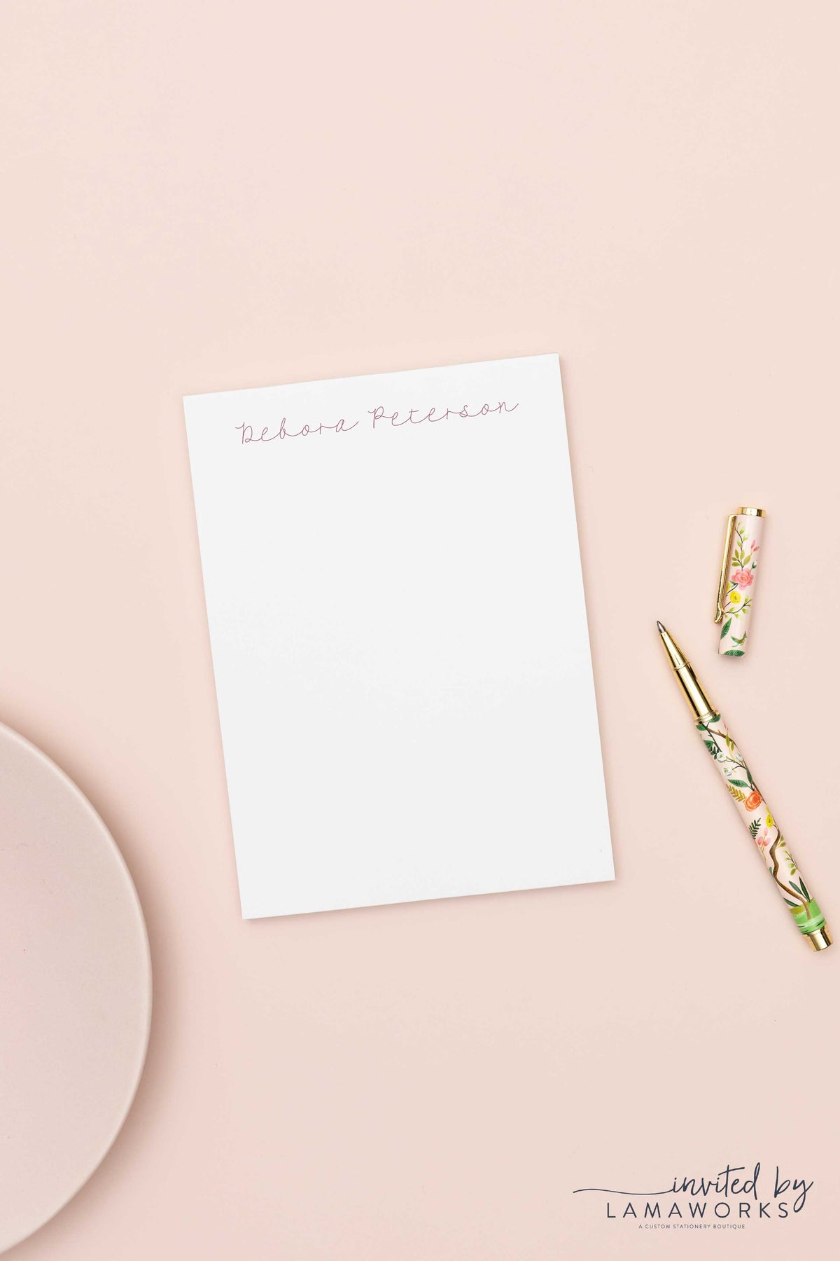 Simple Handwriting Notepad - Deborah