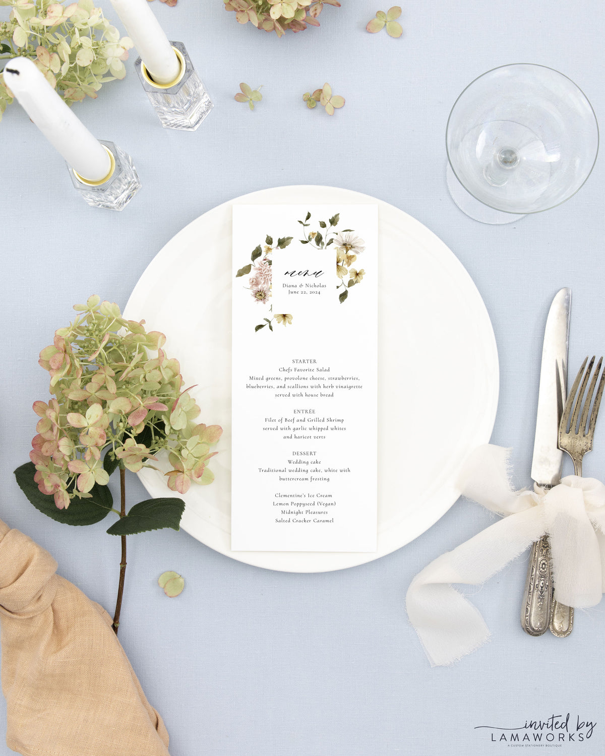 Diana | Dinner Menu