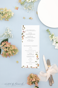 Diana | Wedding Program