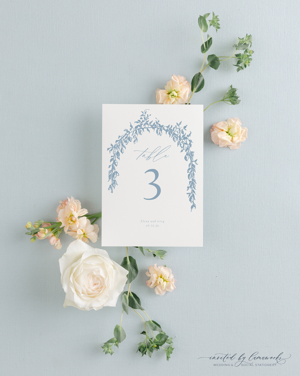 Elena | Table Numbers - Lemon Wreath