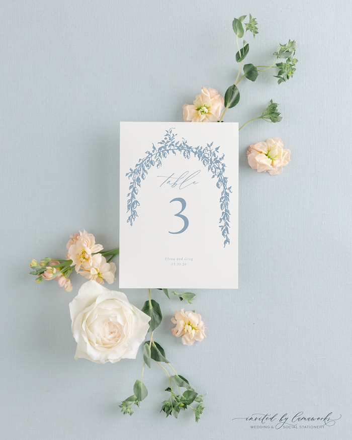 Elena | Table Numbers - Lemon Wreath