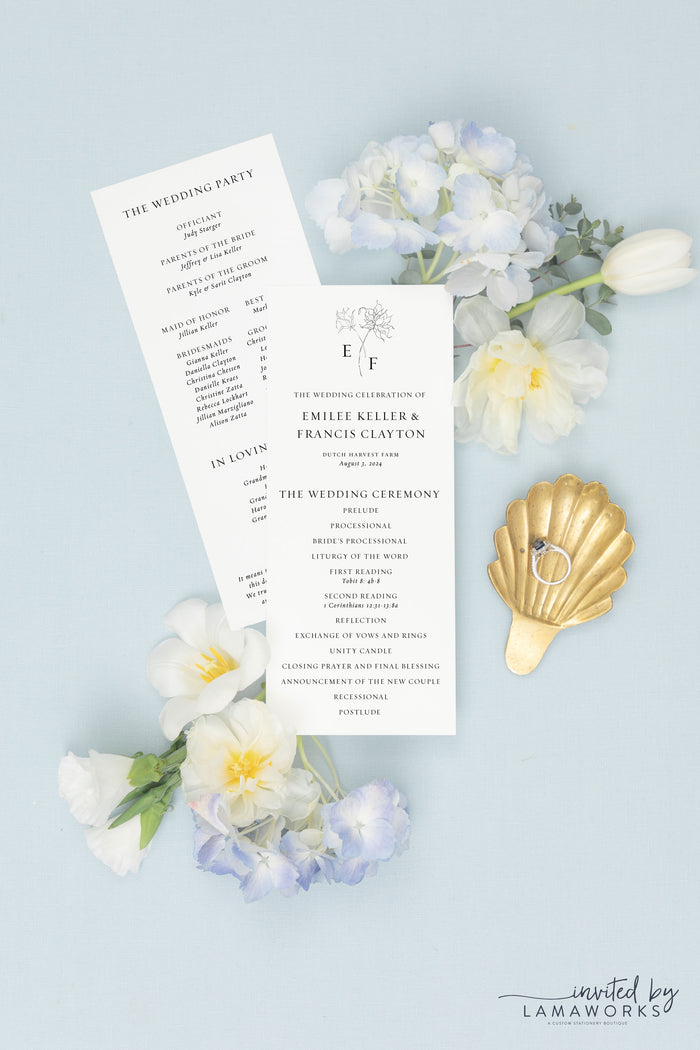 Emilee | Wedding Program