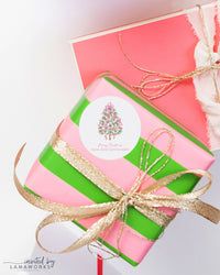 Pink Christmas Tree Sticker