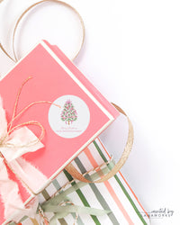 Pink Christmas Tree Sticker