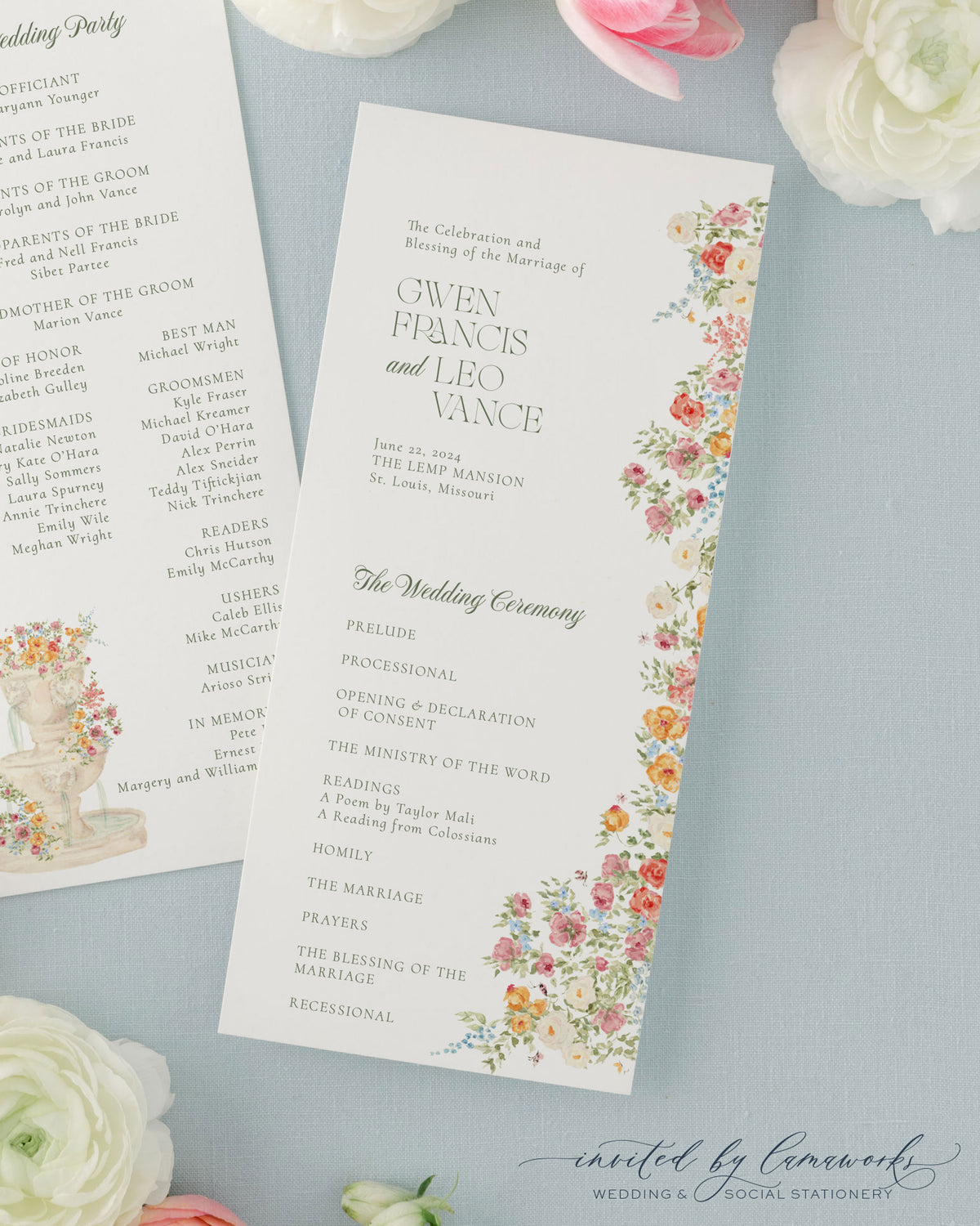 Gwen | Wedding Program