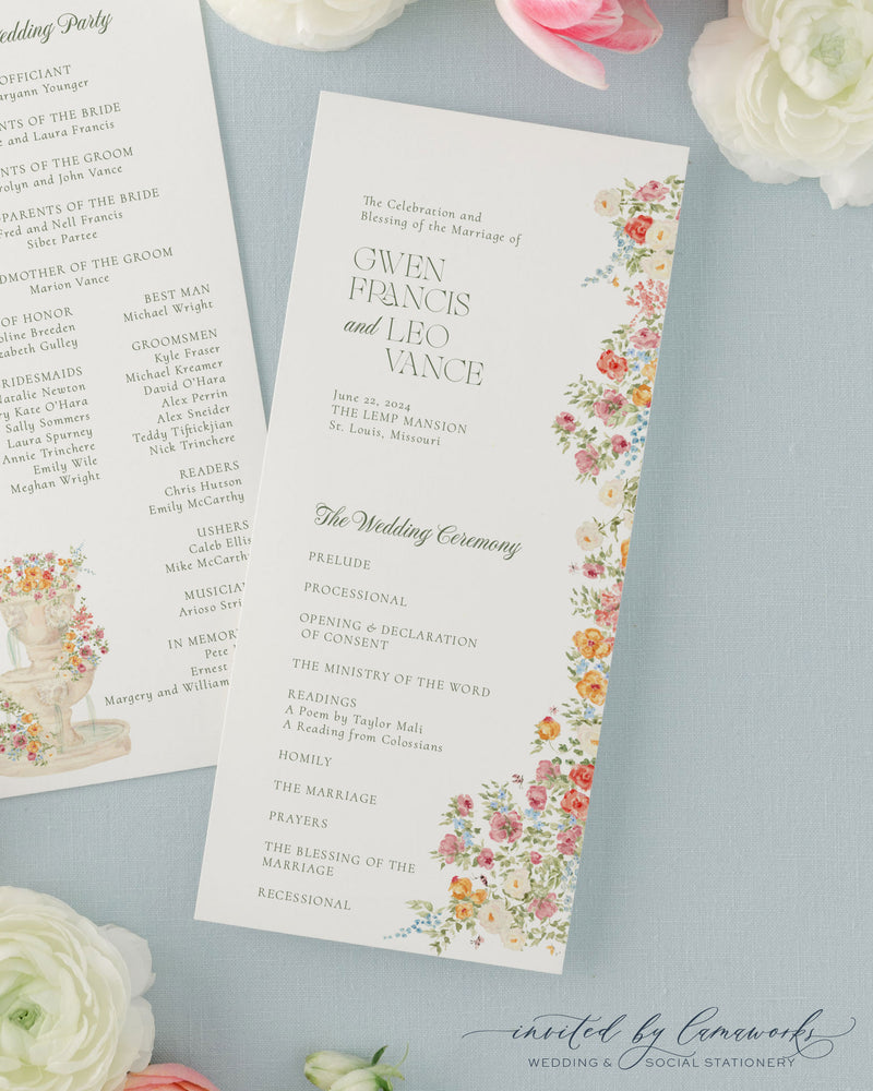 Gwen | Wedding Program