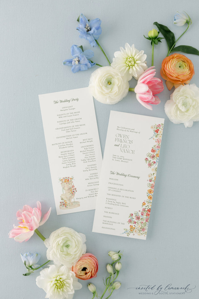 Gwen | Wedding Program