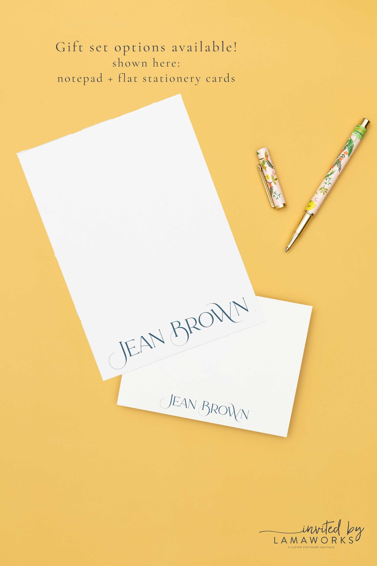 Script Personalized Stationery Set | Jean