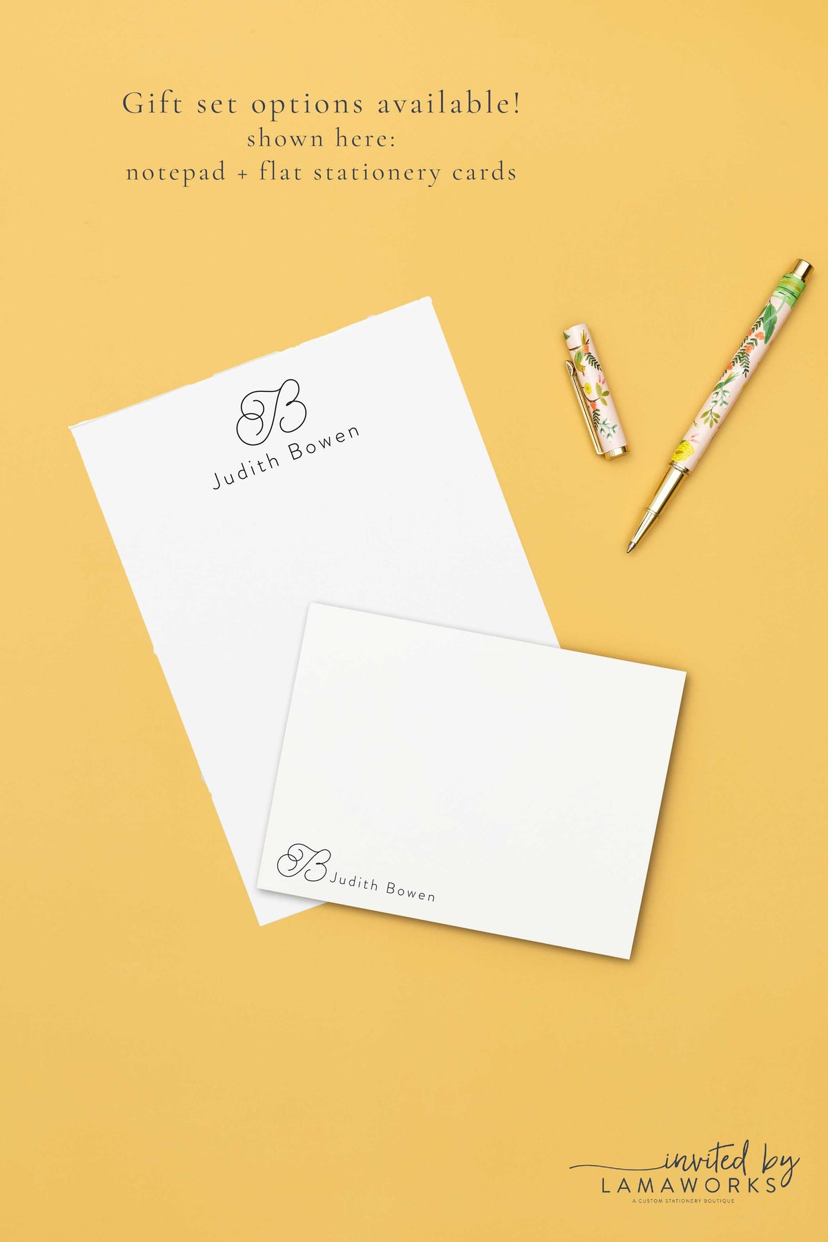 Elegant Monogram Notepad - Judith