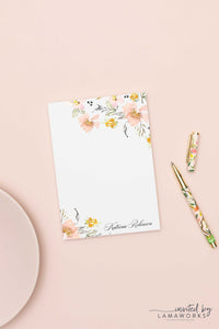 Floral Personalized Notepad | Katrina