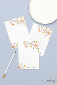 Floral Personalized Notepad | Katrina