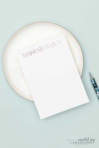 Modern Classic Personalized Name Notepad | Madeline