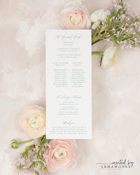 Madison | Wedding Program