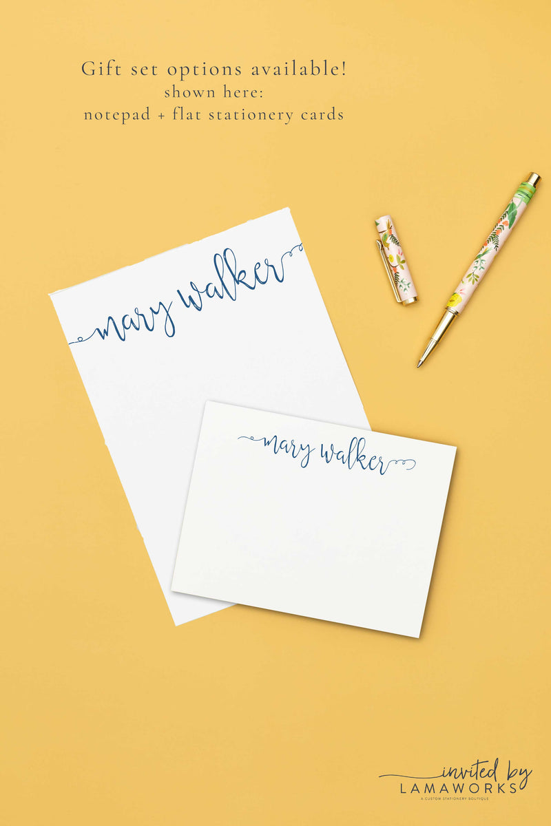 Curly Calligraphy Notepad - Mary