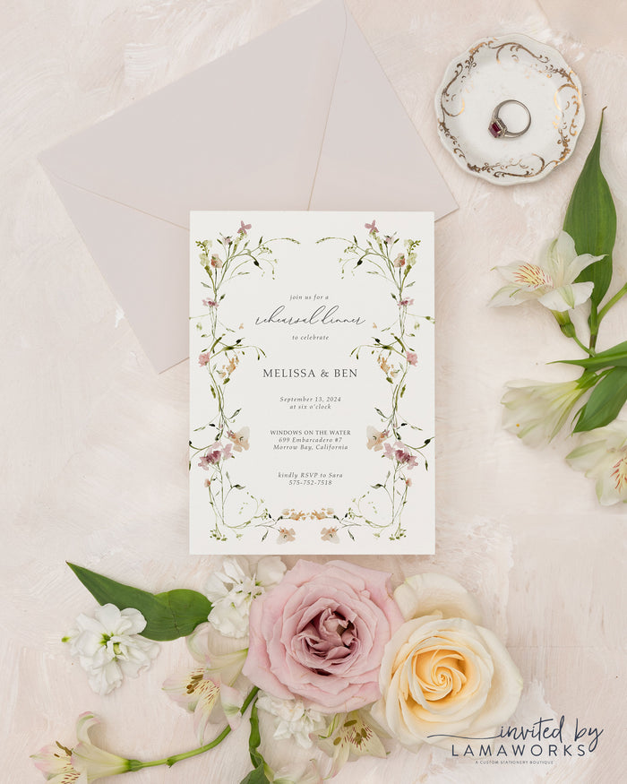 Melissa | Rehearsal Dinner Invitation