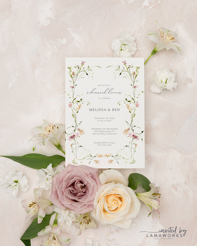 Melissa | Rehearsal Dinner Invitation