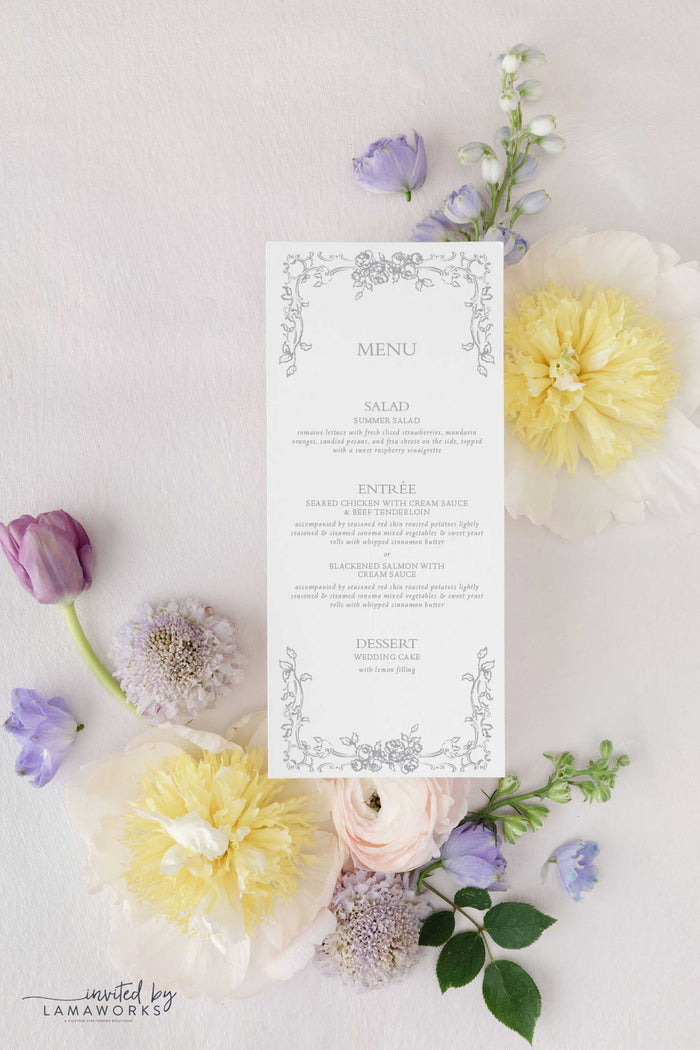 Nicole | Dinner Menu