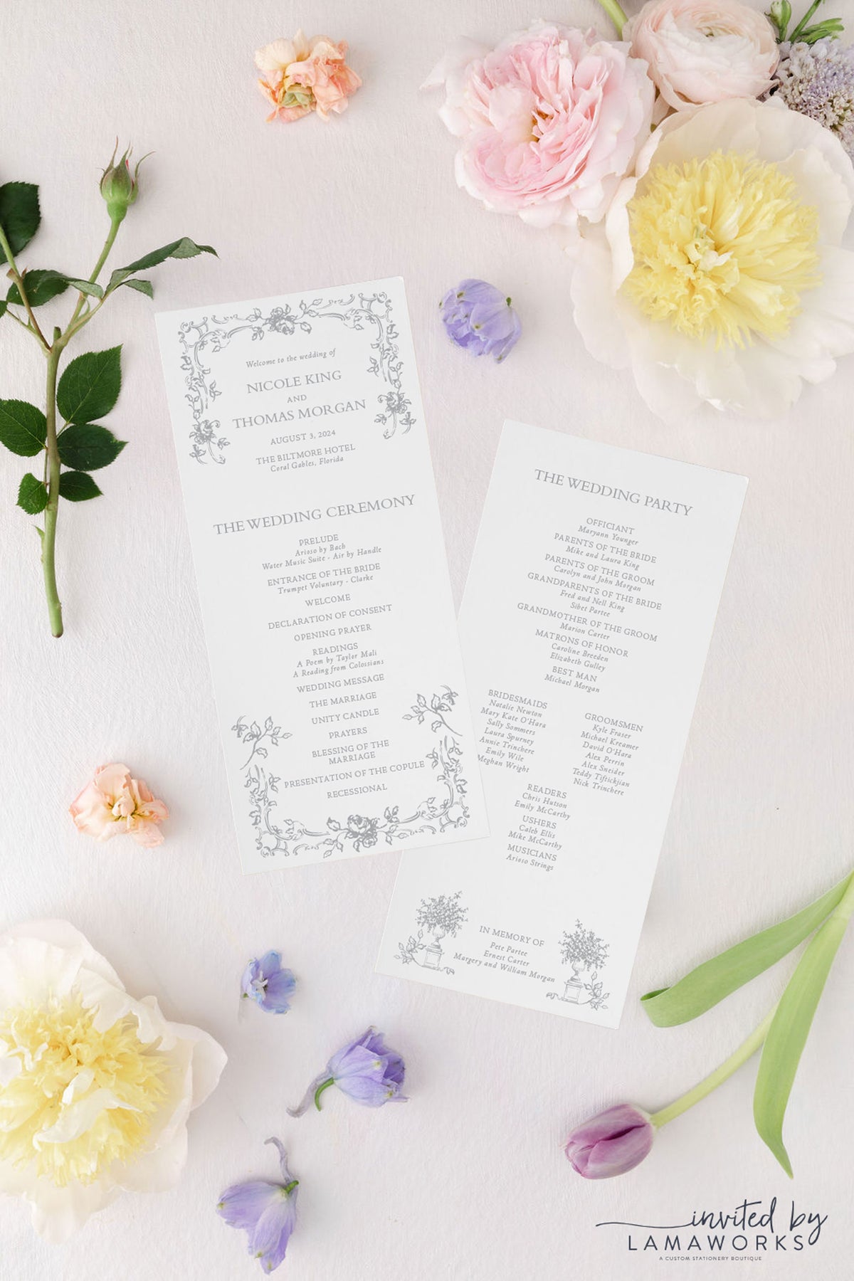 Nicole | Wedding Program