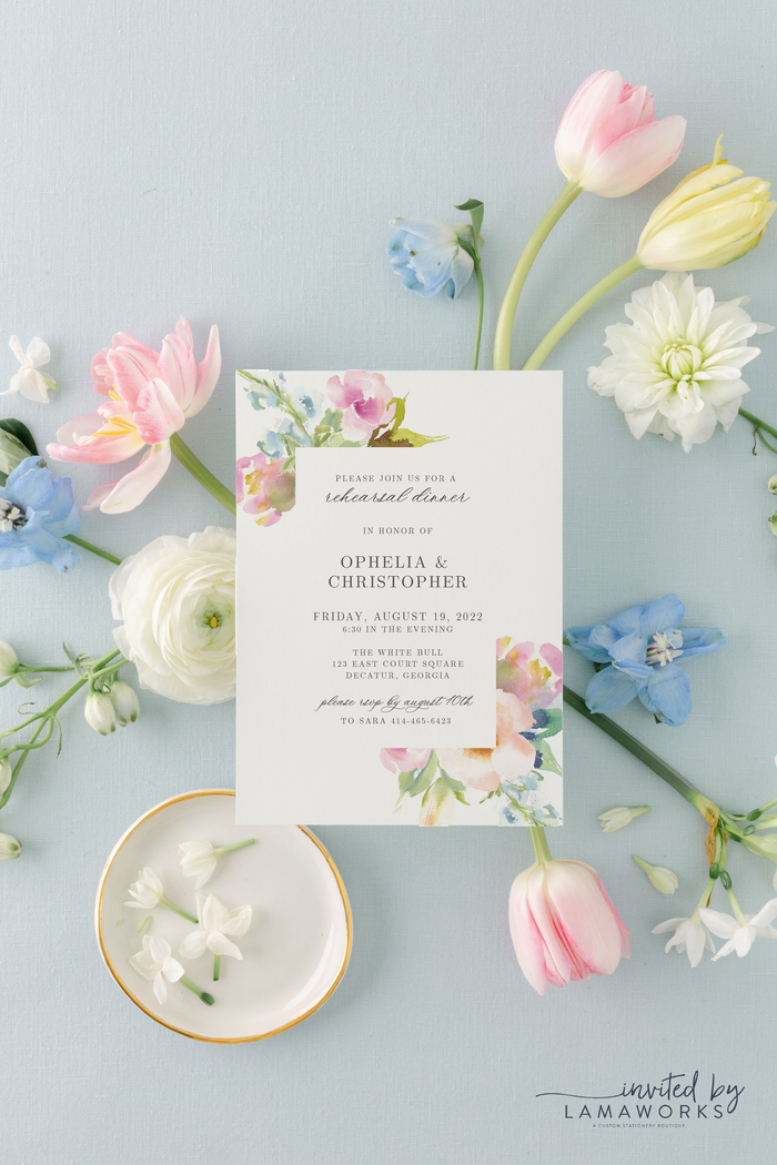 Ophelia | Rehearsal Dinner Invitation