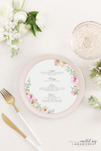 Ophelia | Round Menu