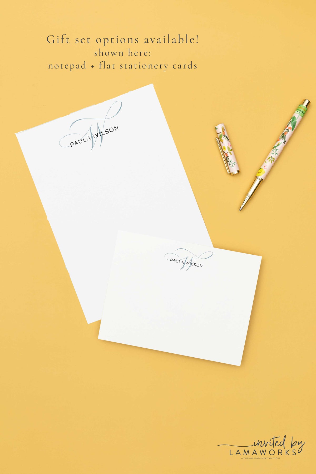 Monogram Personalized Stationery Set | Paula