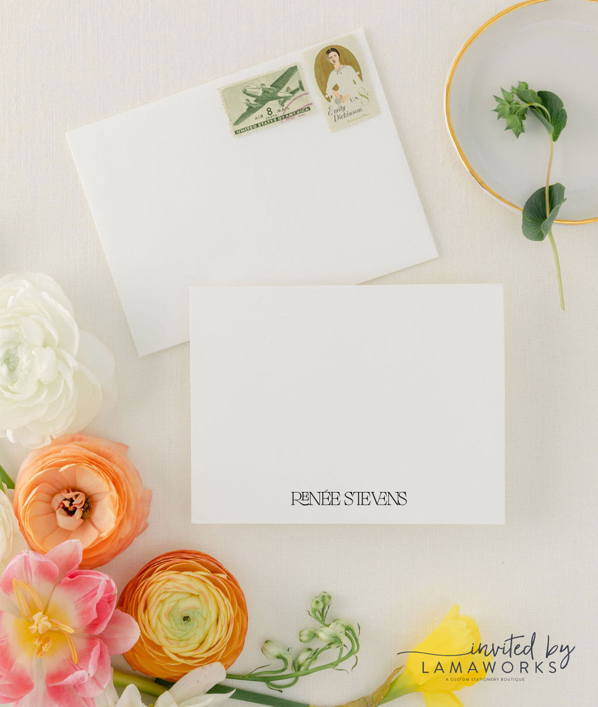 Renee | Flat Notecard Stationery Set 2