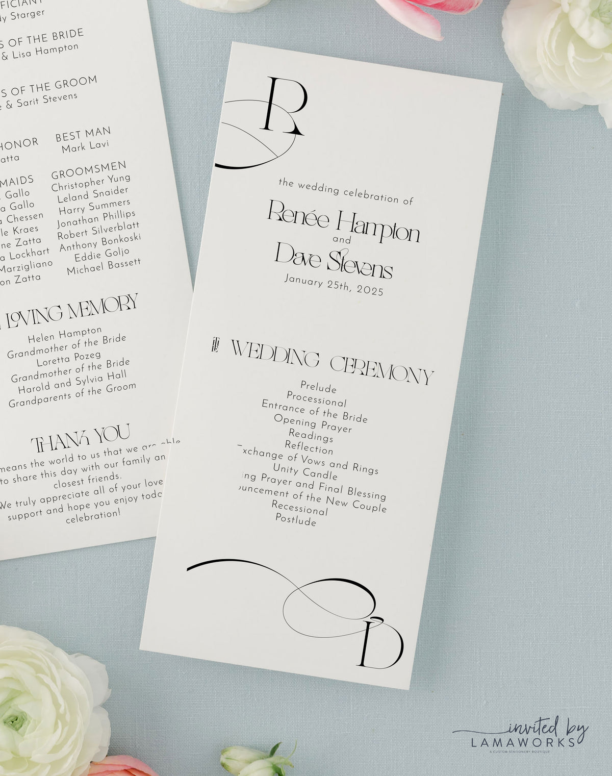 Renee | Wedding Program