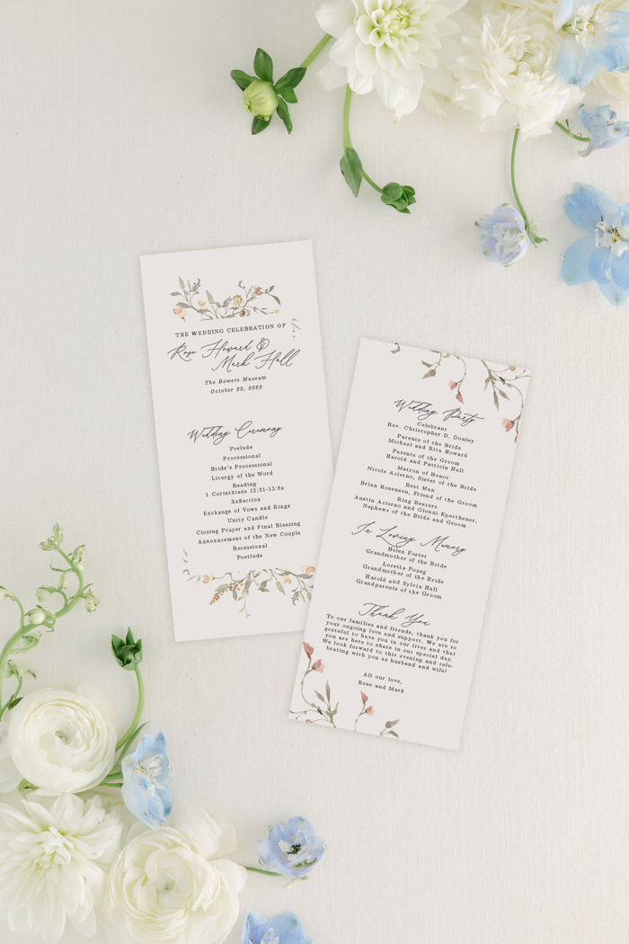 fall floral wedding invitation