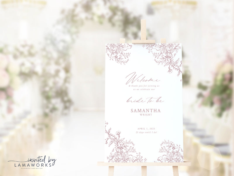 Samantha | Wedding or Shower Welcome Sign