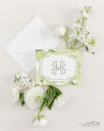 Taylor | Folded Monogram Floral Stationery