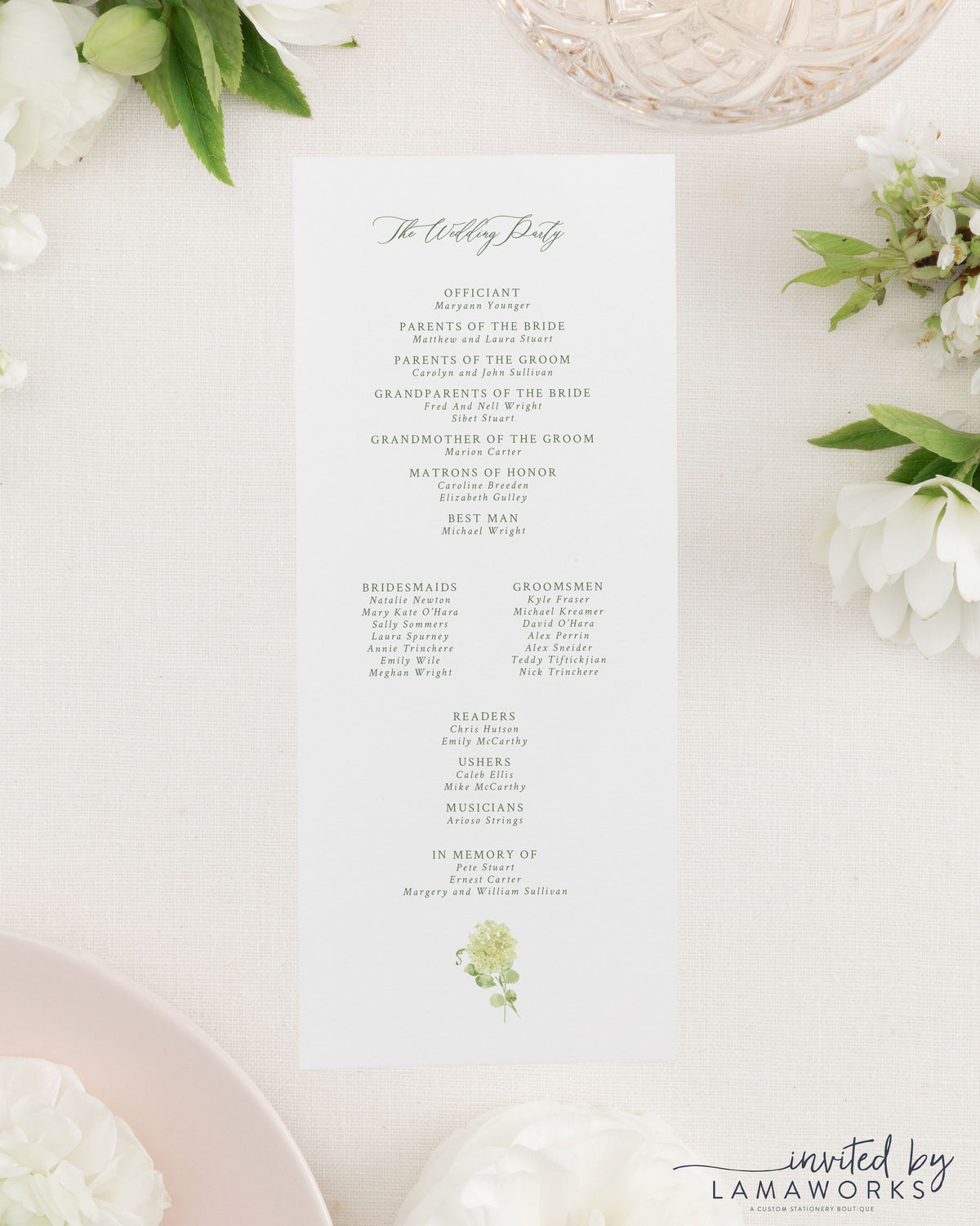 Taylor | Wedding Program