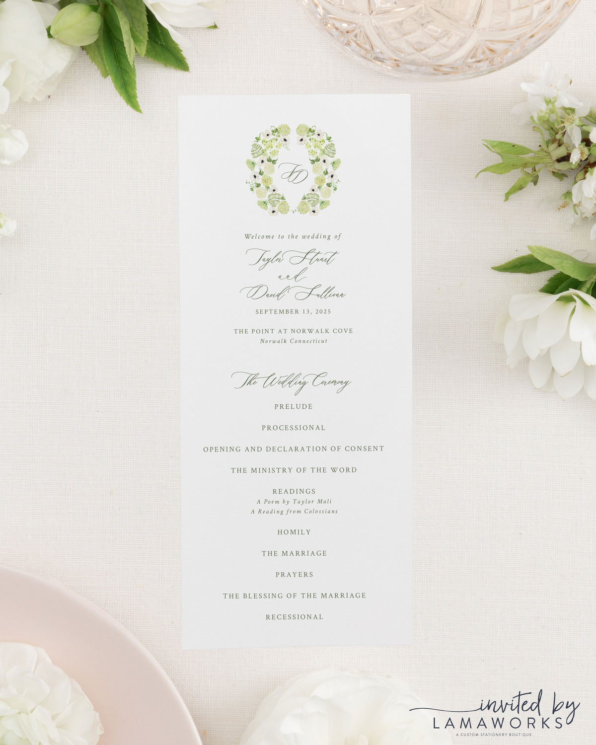 Taylor | Wedding Program