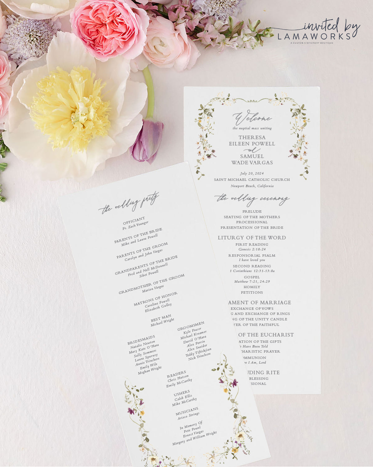 Theresa | Wedding Program