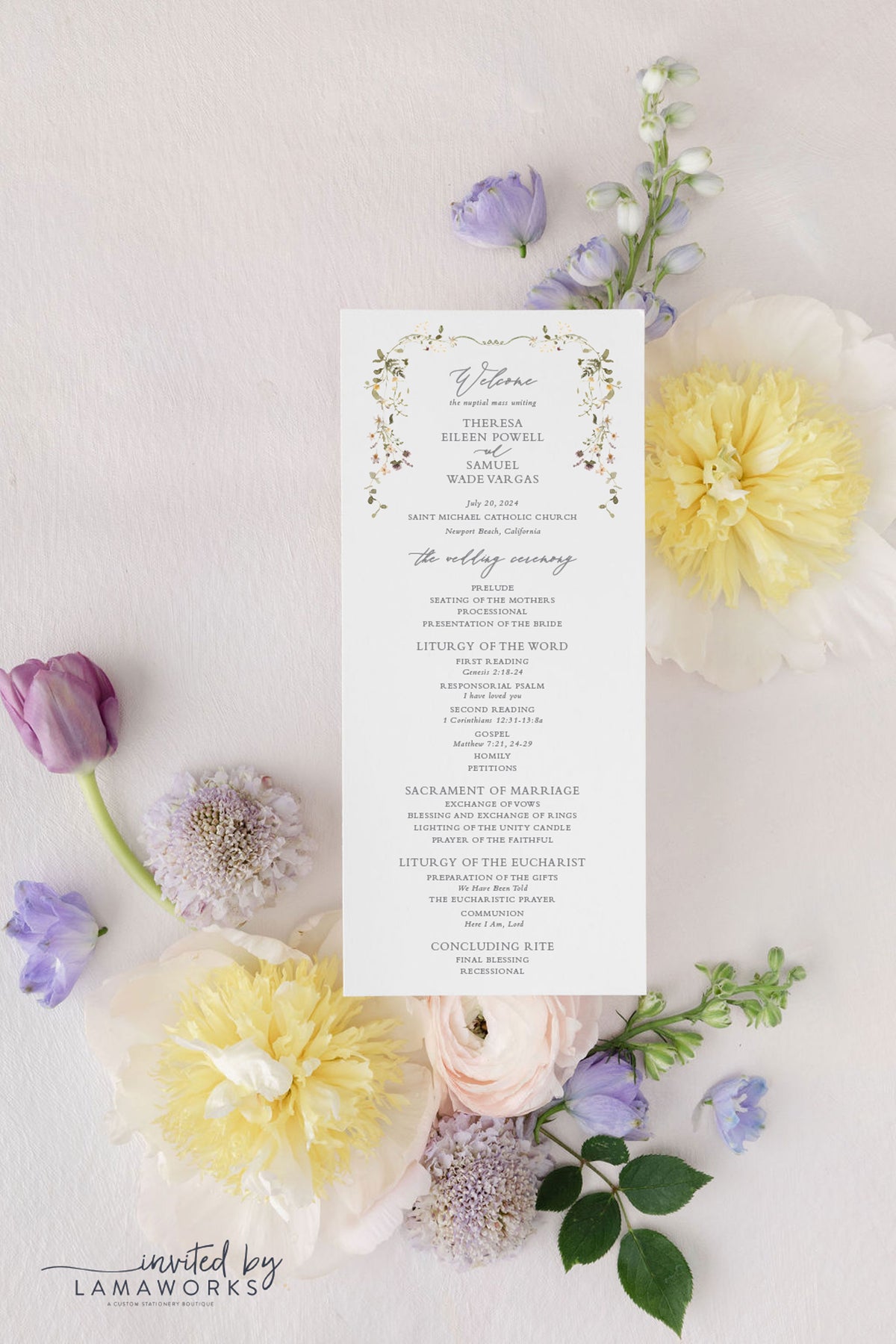 Theresa | Wedding Program