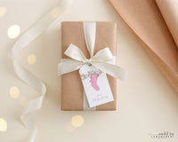 Pink Bow Stocking Gift Tag