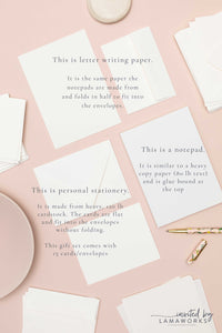 Script Personalized Stationery Set | Jean