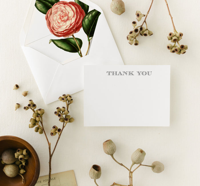 Simple Vintage Typeset Thank You Card - Molly