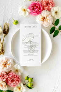 Monogram Dinner Menu | Rochelle