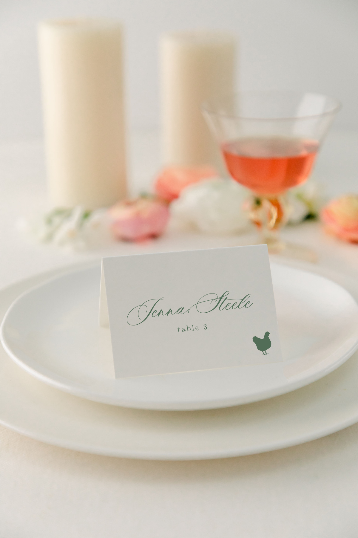 Elegant Calligraphy Escort Card or Place Card | Adele