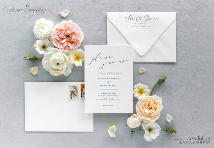 Classic Whimsical Wedding Invitation | Arianna