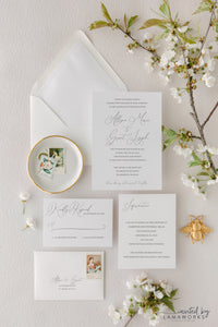 Modern and Classic Wedding Invite - Allison