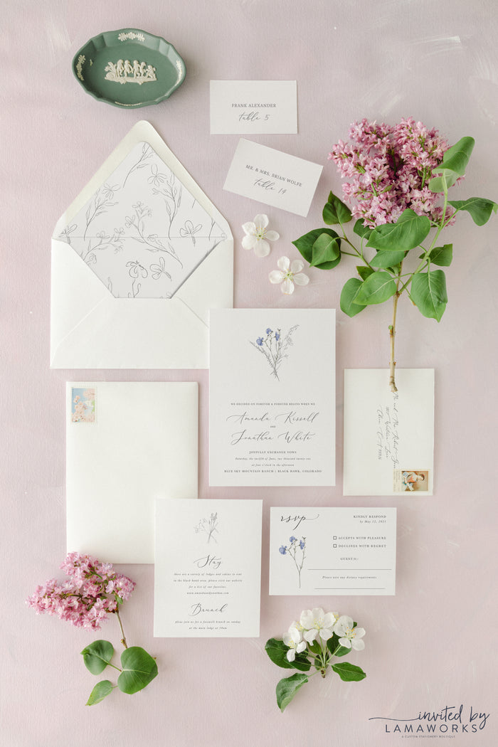 Wildflower Wedding Invitation | Amanda